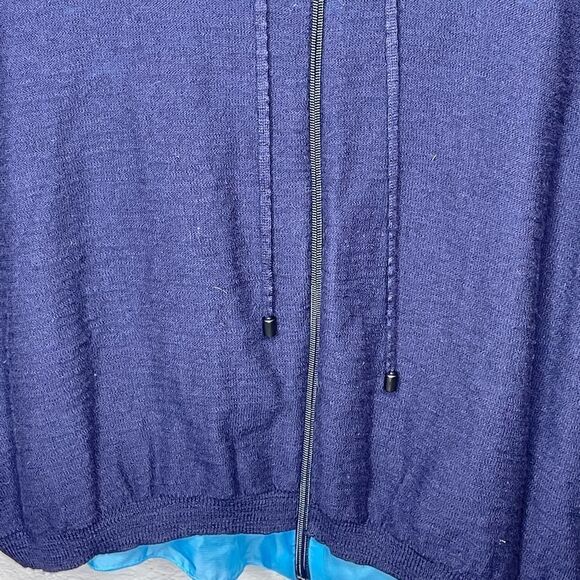 Liz Claiborne Petite Zip Jacket Blue - Picture 7 of 7